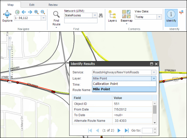 Selecting a different layer to identify